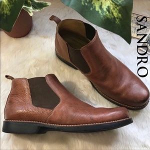 Sandro Ankle Boots Chelsea Leather Chukka 8.5